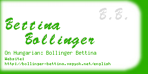 bettina bollinger business card